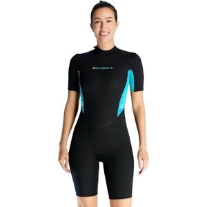 Shorty Wetsuit Men Women 1.5mm Neoprene Back Zip Wetsuit Spring Suit - Size 2XL